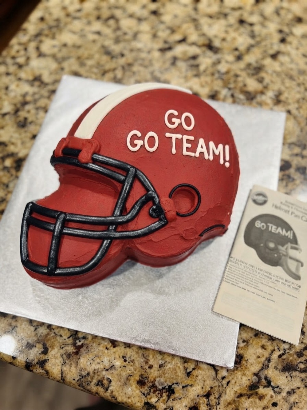 Vintage Wilton Football Helmet Cake Pan Mold #2105-3510 with instructions